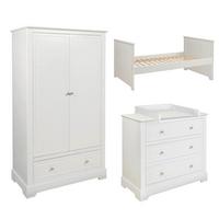 BABYZIMMER 3-teilig Weiß - Weiß, Holzwerkstoff (146/90/78cm) - Petits-meubles