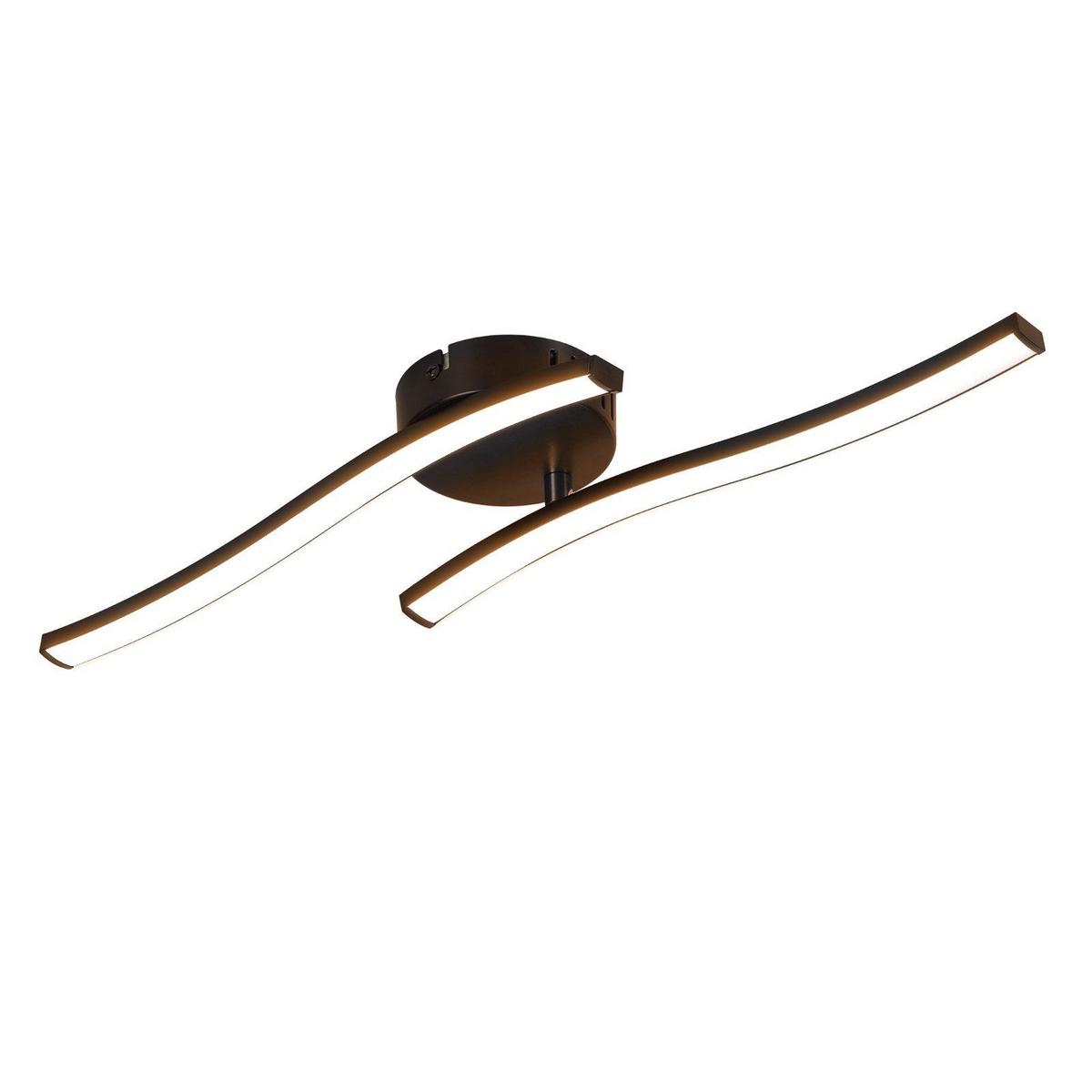 LED-DECKENLEUCHTE Kotz 10/51.5/7.3 cm - Schwarz, Kunststoff (51.5/10/7.3cm) - Nettlife