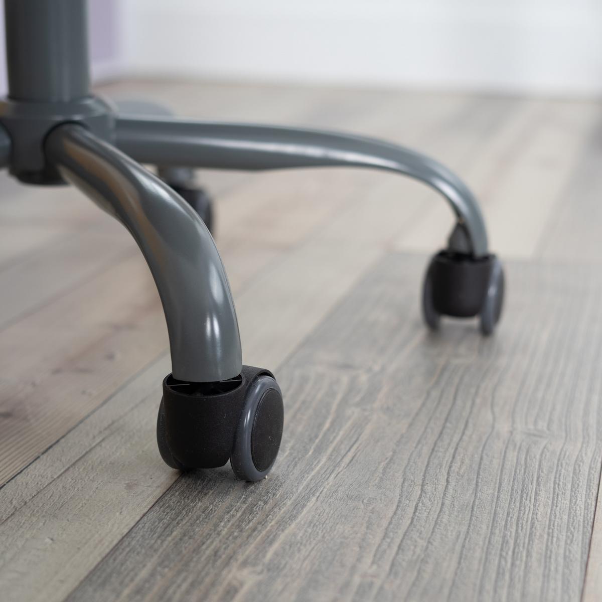DREHSTUHL Lederlook grau - Grau, Kunststoff/Metall (38/85/39cm) - Urban Meuble