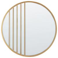 WANDSPIEGEL 80/80 cm Gold Coust - Goldfarben, Holzwerkstoff (80/80/2cm) - Beliani
