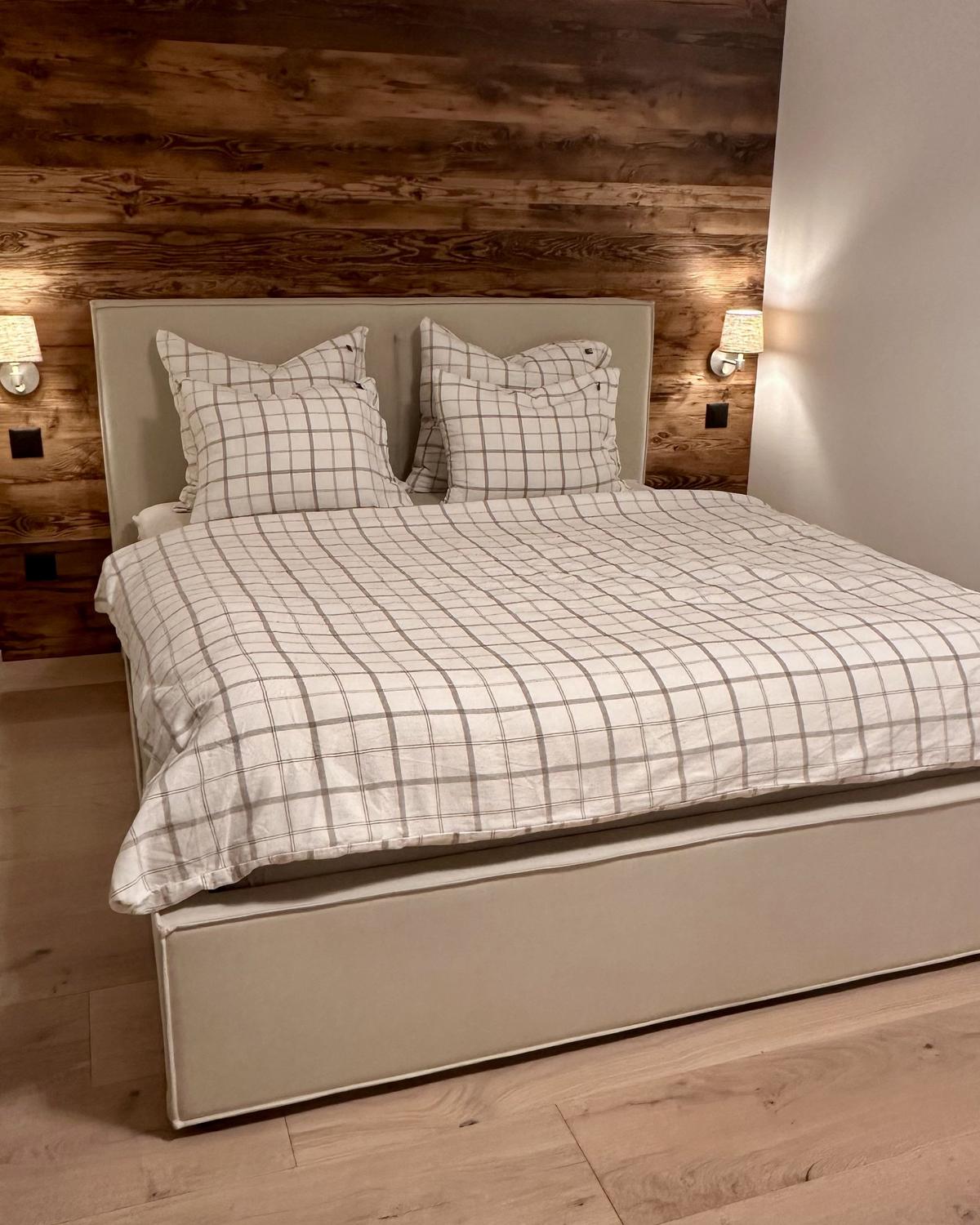 POLSTERBETT 180/200cm Beige Moissac - Beige, Holz/Textil (180/200cm) - Beliani