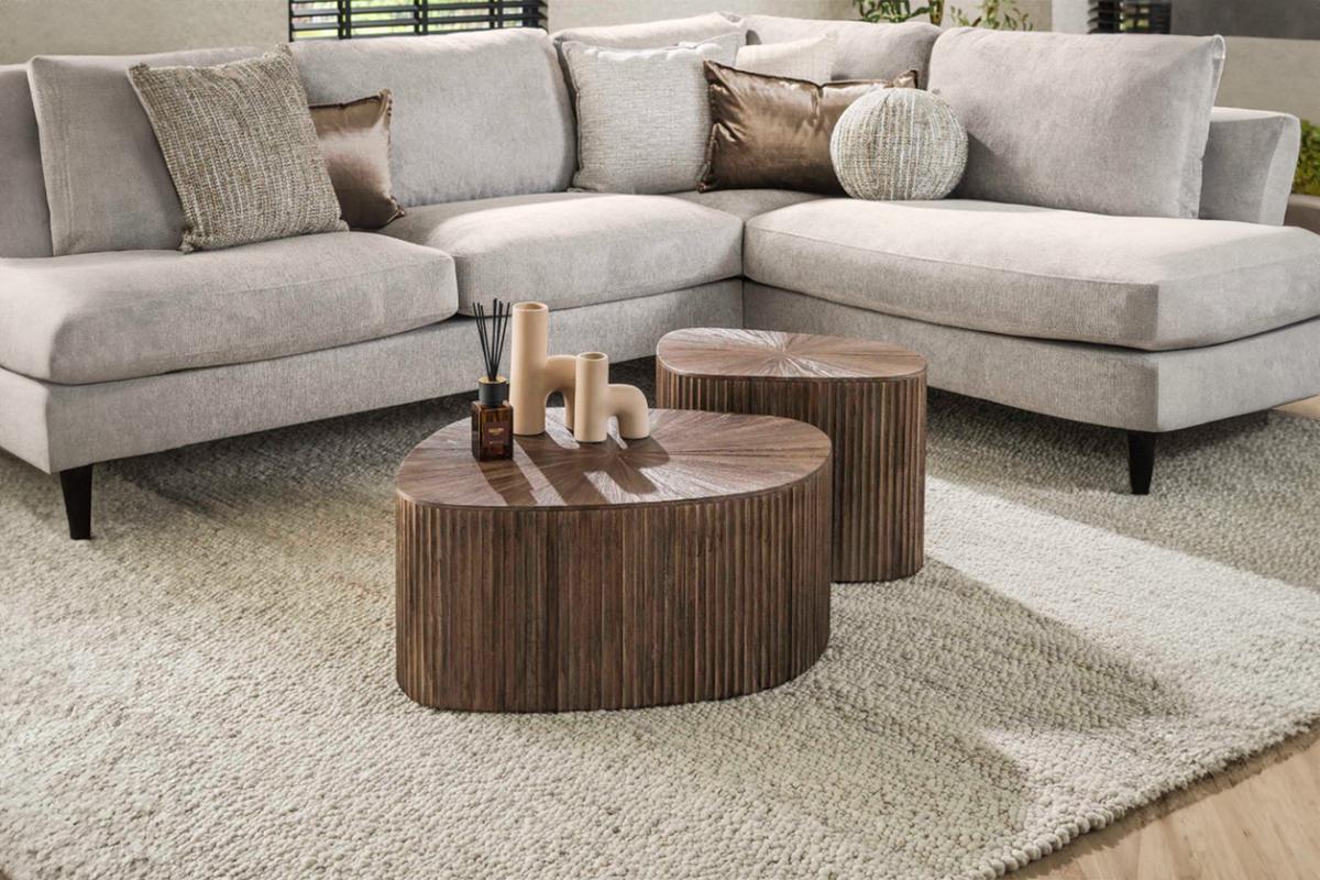 COUCHTISCH INKA 2ER SET Braun Teakholz - Braun, Teakholz/Holz (68/73/31cm) - KAWOLA
