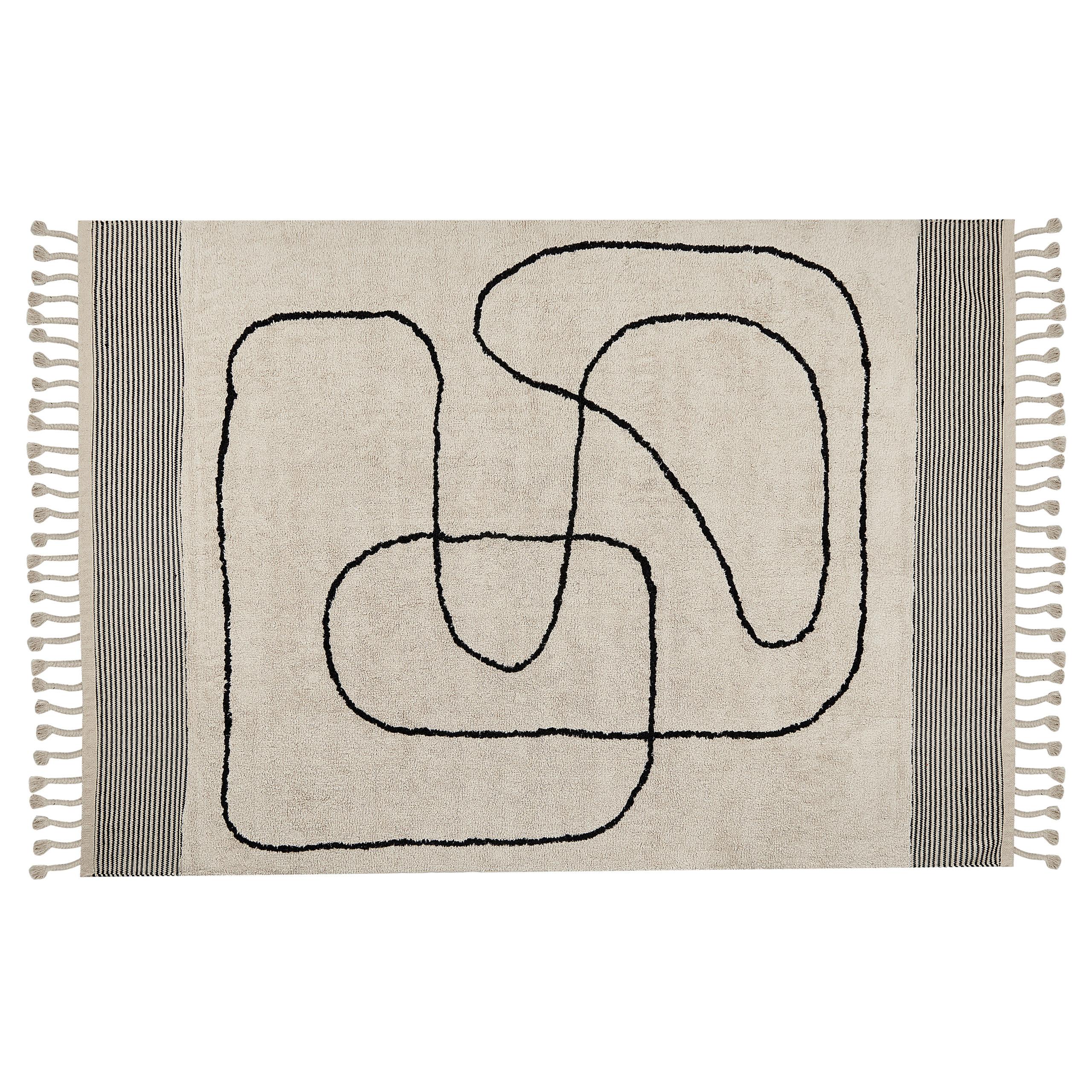 KURZFLOR-TEPPICH Dokuz 200/140 cm - Beige, Textil (140/200cm) - Beliani