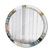 SPIEGEL Ø90 cm Rund mit Aufdruck - Perlmutt, Glas (90/90/0.4cm) - TULUP