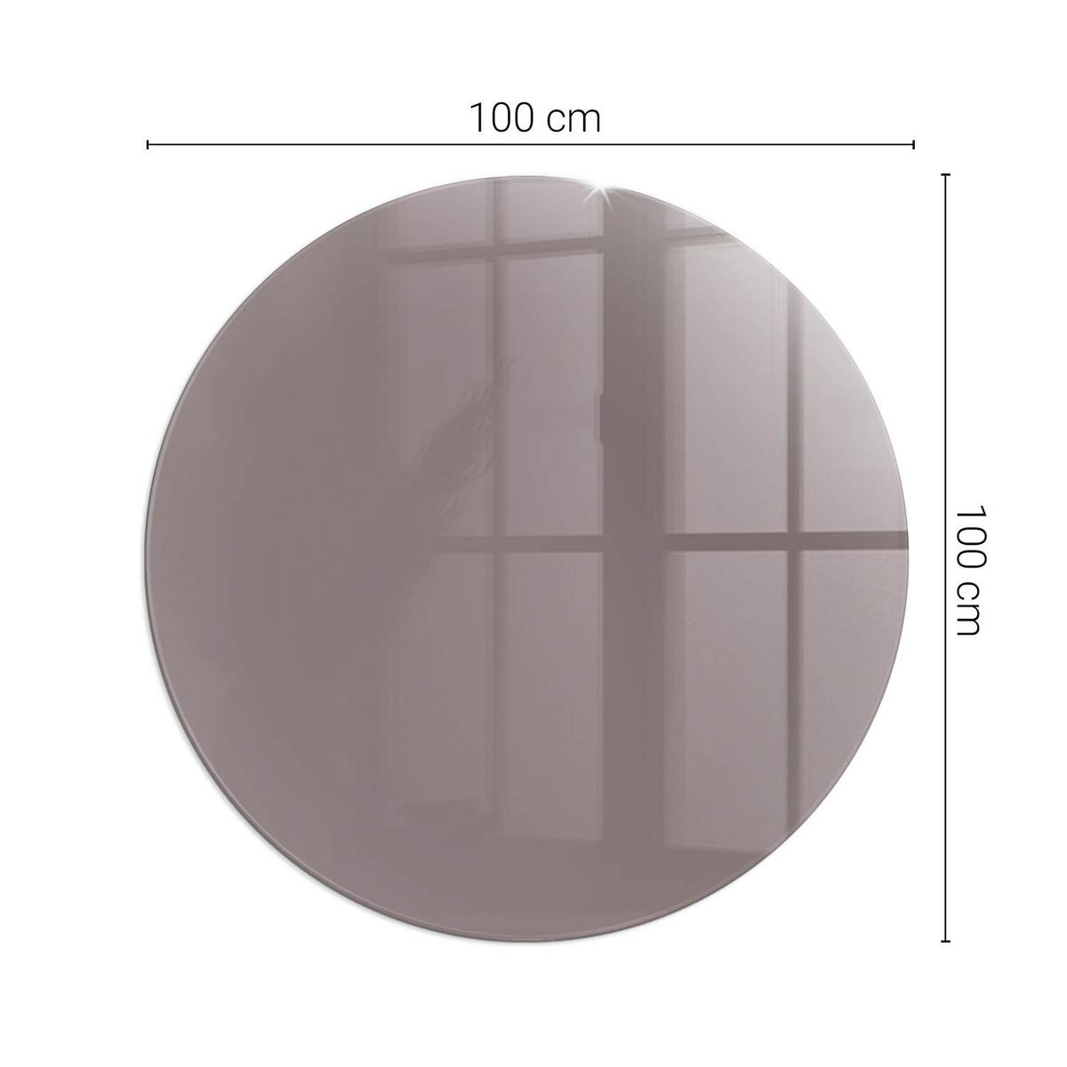 GLASPLATTE für Kamin Ø 100 cm - Pink, Glas (100/100/0.4cm) - TULUP