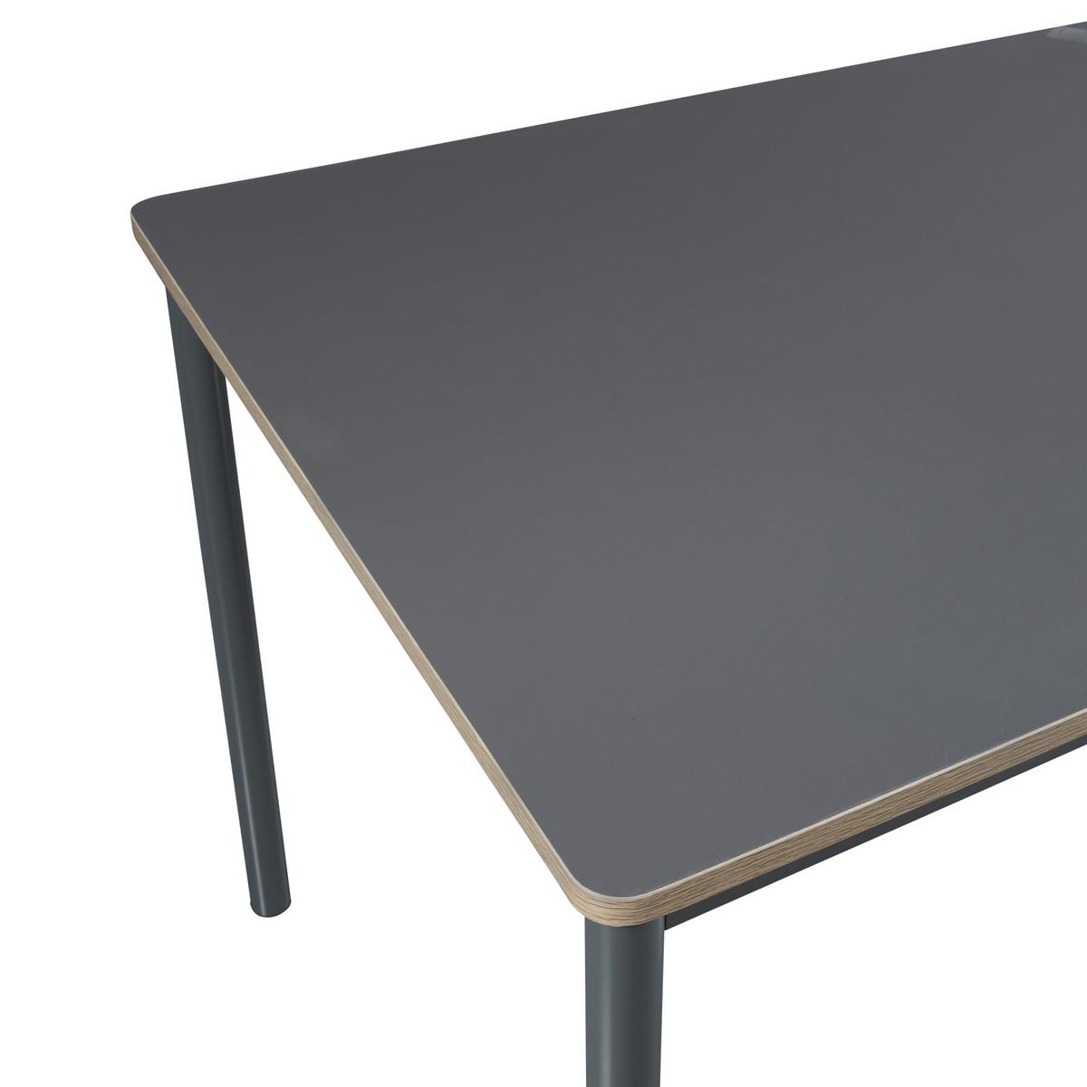 ESSTISCH Lindesberg - Schwarz/Grau, Holzwerkstoff/Metall (70/120/75cm) - [en.casa]