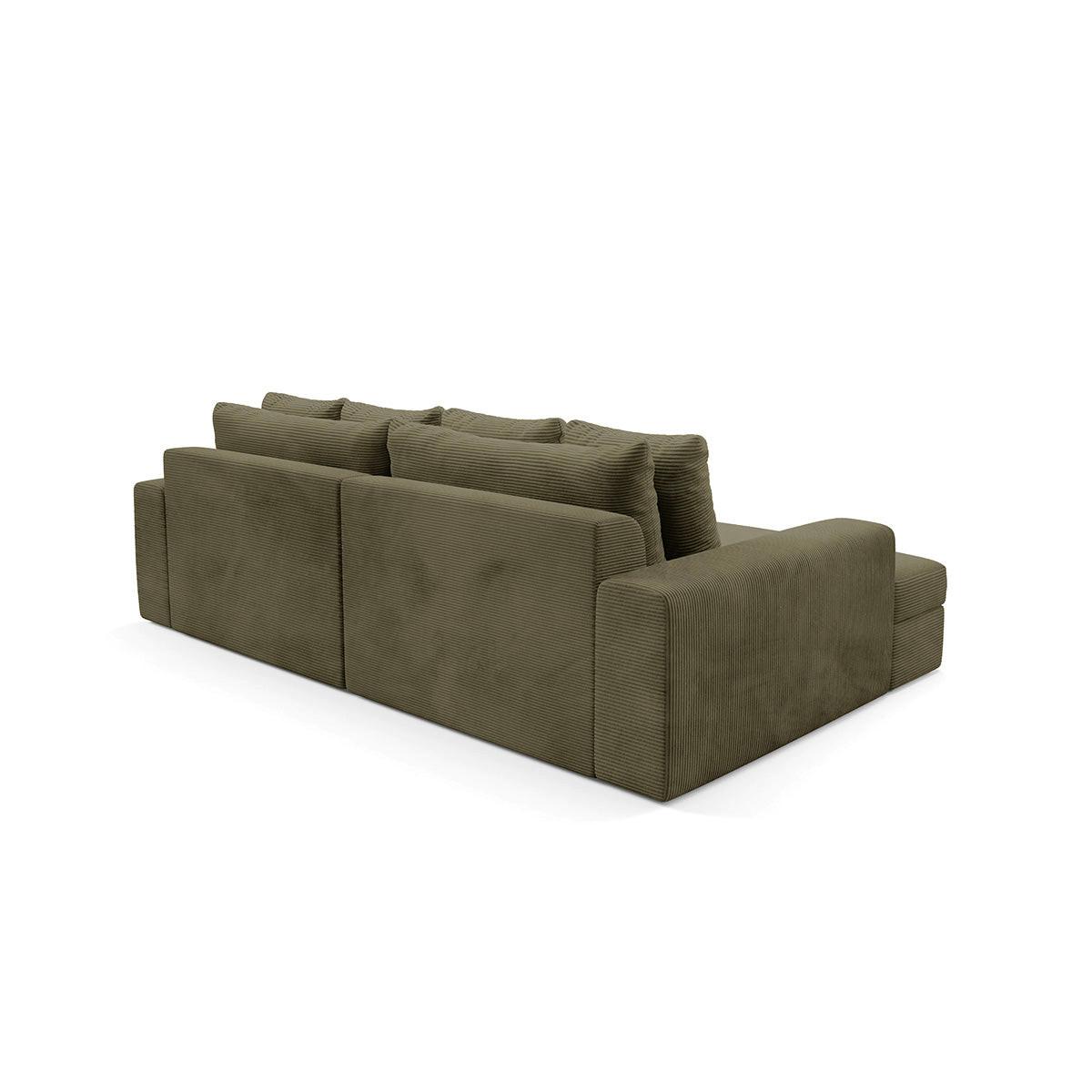 ECKSOFA Paola 3 Sitzplätze Grün - Grün, Holz (272/167cm) - Petits-meubles