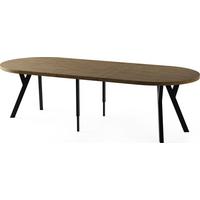 ESSTISCH Twixy XXL groß rund oval ausziehbar, Eiche Braun Rustikal 100-250/100/76 cm - Alteiche/Schwarz, Holz/Holzwerkstoff (100/250/76cm) - WFL GROUP