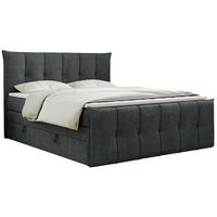 BOXSPRINGBETT PREMIUM 11 KING 120/200 Dunkelgrau Struktur - H4 - Dunkelgrau, Holz/Textil (120/200cm) - MKS