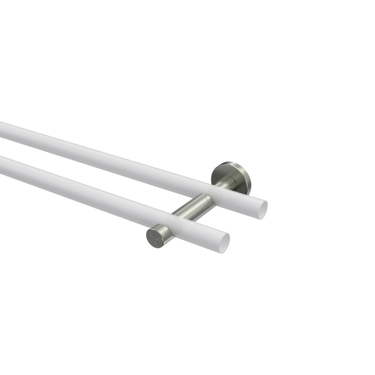 TRÄGER FÜR GARDINENSTANGEN 16 mm Ø, Enorma 2-läufig, Edelstahl - Edelstahlfarben, Metall (11.5/3.8/3.8cm) - INTERDECO