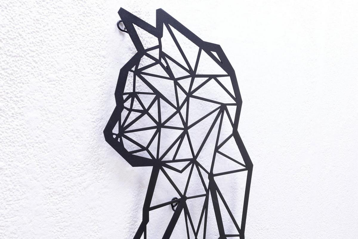 WANDDEKO Schwarz 87/61 cm - Schwarz, Metall (2.15/61/2cm) - KUNSTLOFT