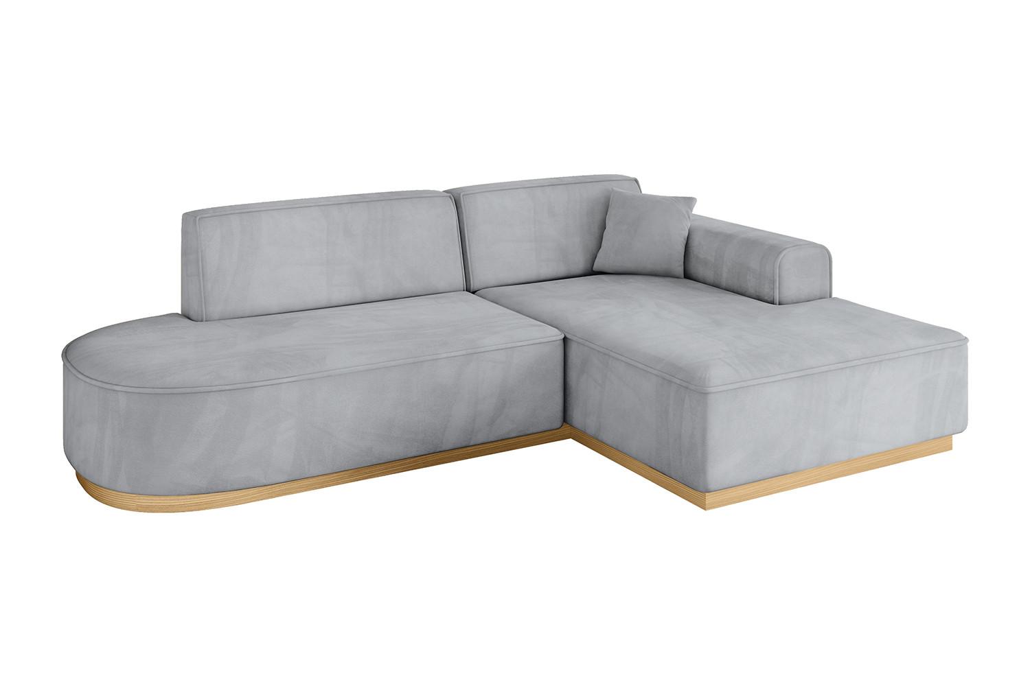 ECKSOFA Ottomane Rechts IREA-L1-v2 - 232x165x80 cm Grau - Titanfarben, Holzwerkstoff/Textil (232/165cm) - ALTDECOR