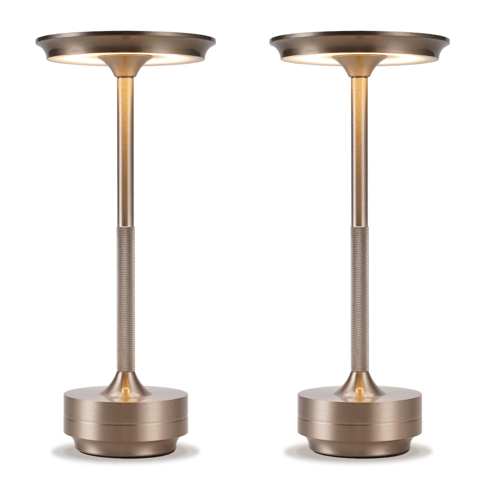 LED TISCHLAMPE Atticus 12.8/12.8/27 cm - Silberfarben, Kunststoff/Metall (12.8/12.8/27cm) - ZMH