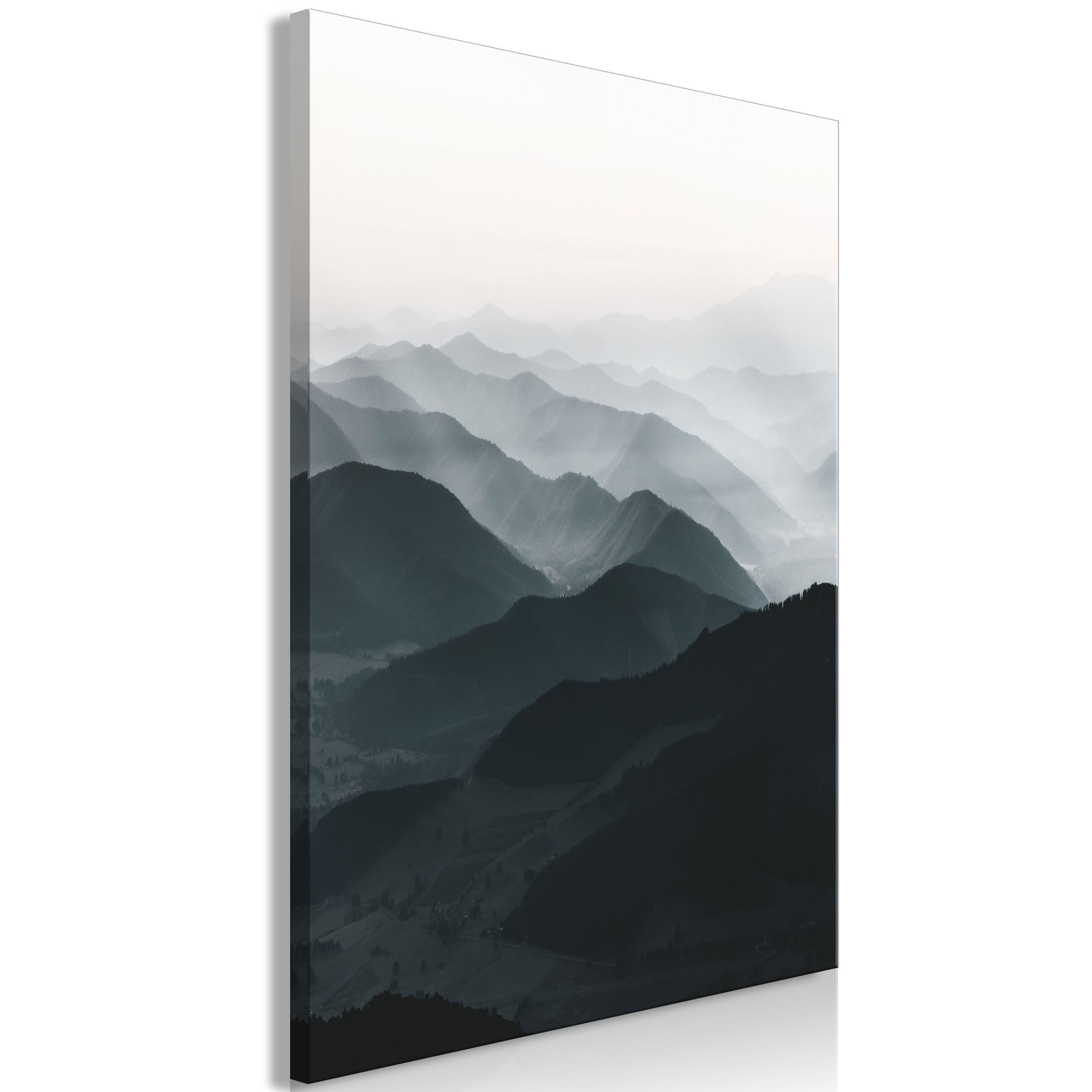 KUNSTDRUCK Grün 60/90 cm - Grau/Grün, Textil (60/90cm) - KUNSTLOFT