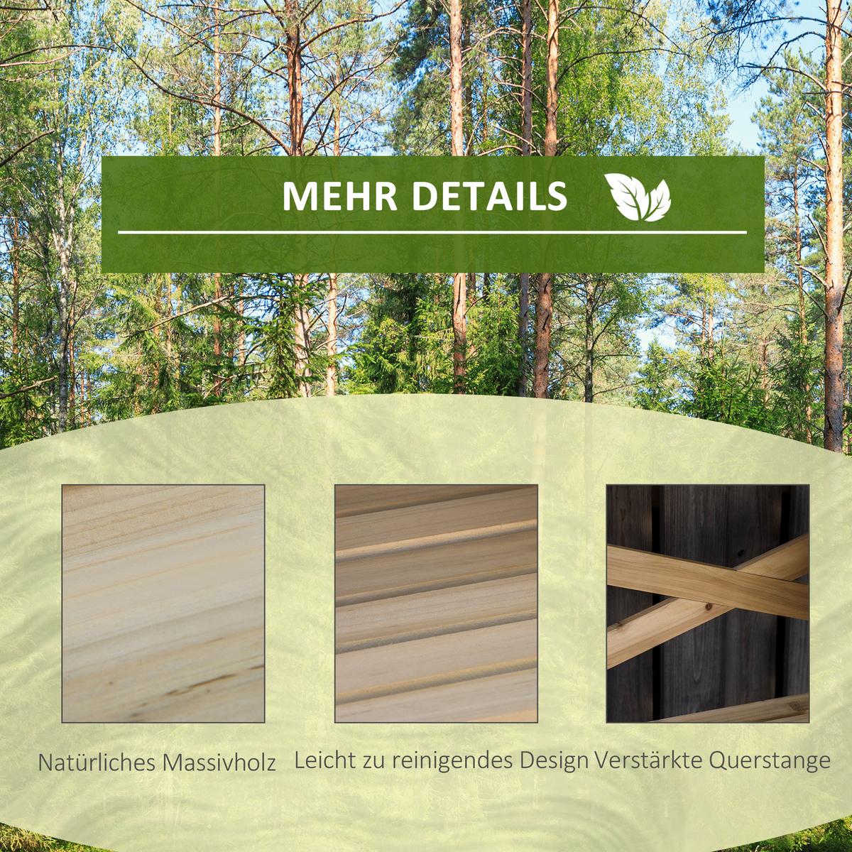 PFLANZTISCH mit Ablagefläche Blumentisch Gärtnertisch Garten Holz Hellbraun - Braun, Holz (80/40/84cm) - Outsunny