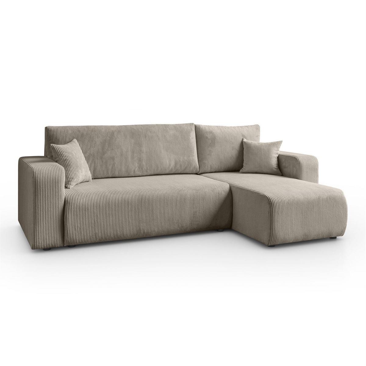 ECKSOFA PRESTIGE L, Poso 02 - Beige, Textil (247/143cm) - Lookway