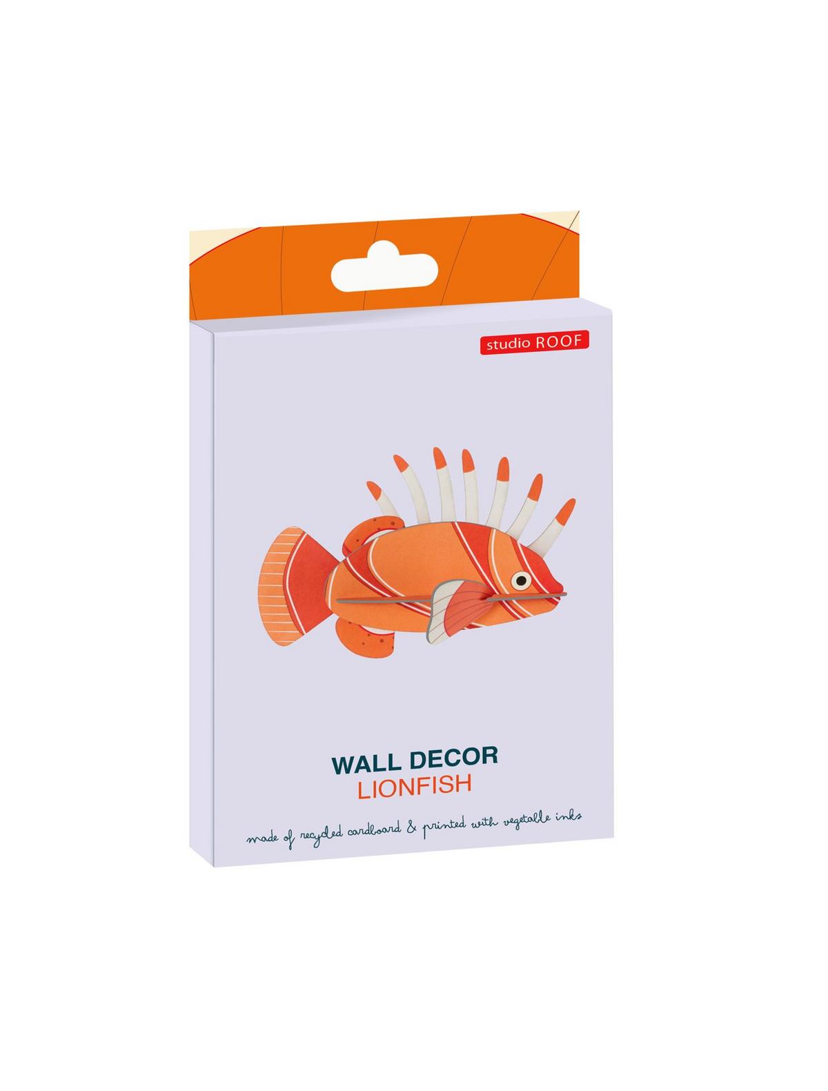 WANDDEKO Mutiger Rotfeuerfisch 6/9.7 cm - Multicolor, Wellpappe (6/9.7/14cm) - Studio Roof