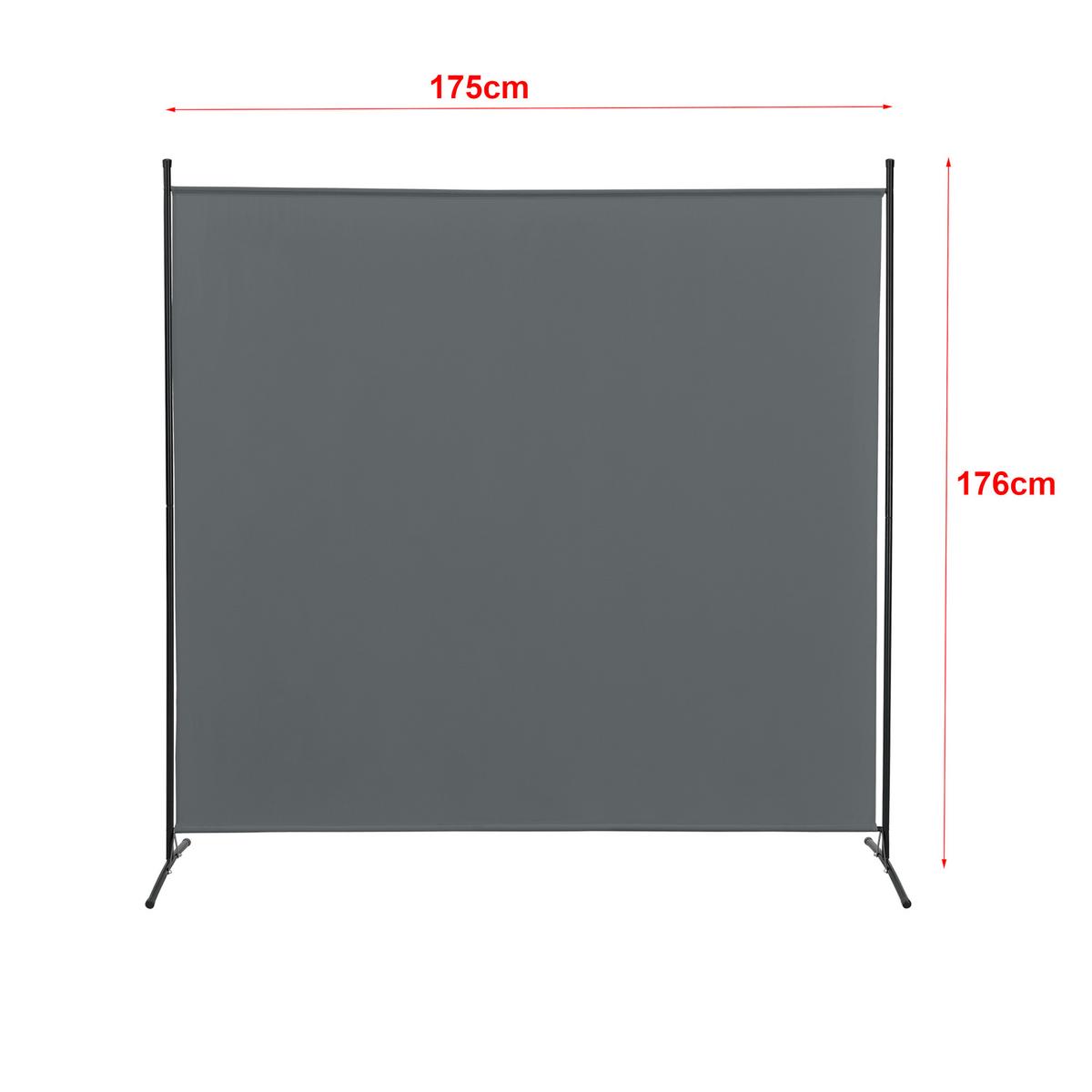 SICHTSCHUTZ Tarazona - Dunkelgrau, Textil/Metall (175/0.1cm) - [en.casa]