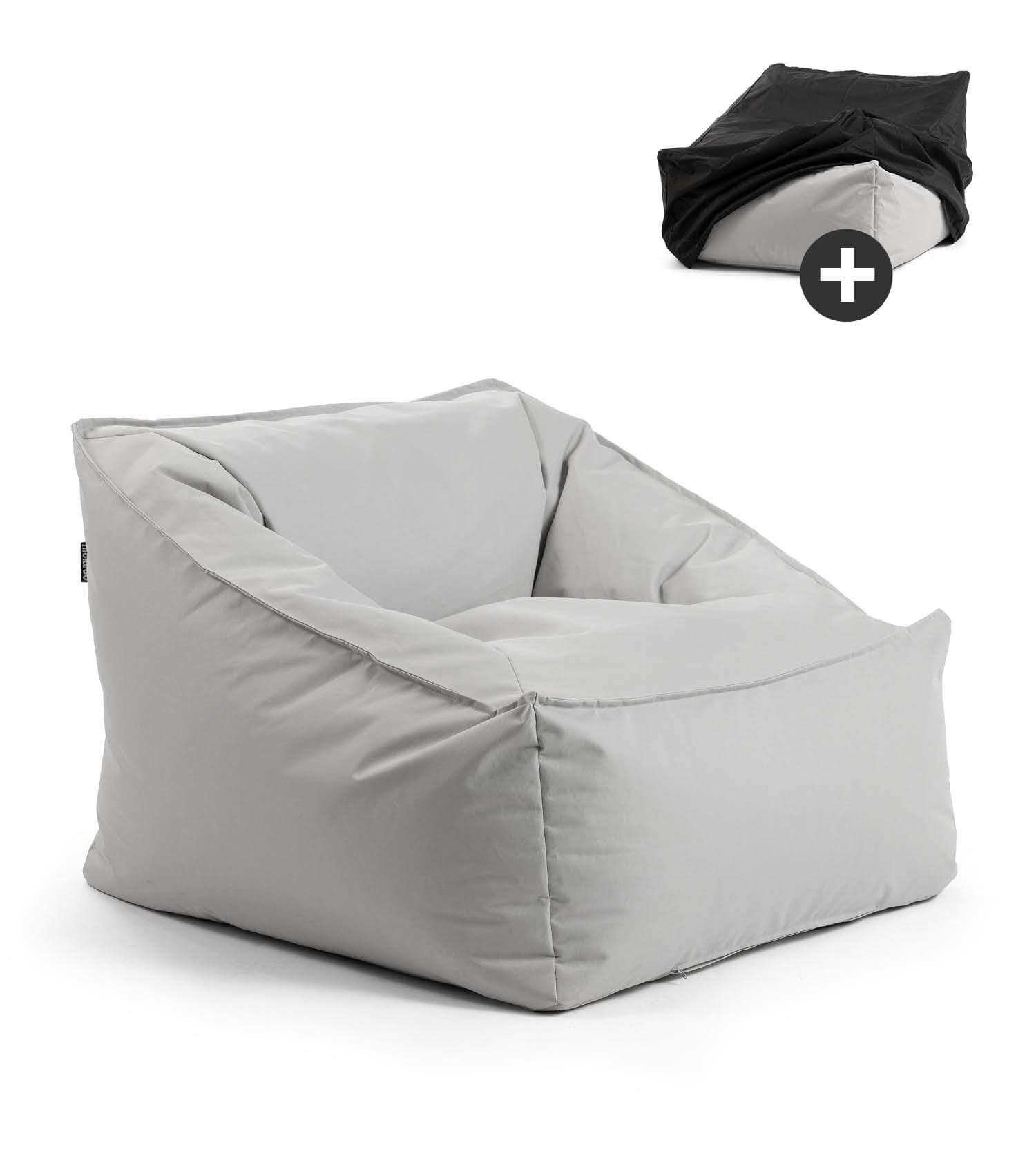 OUTDOOR SITZSACK Der Sunnyboy - Grau, Textil (80/60/83cm) - Mokebo
