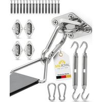 BEFESTIGUNGSSET SolVision für Sonnensegel M5 - Silberfarben, Metall (10/15cm) - Sol Royal