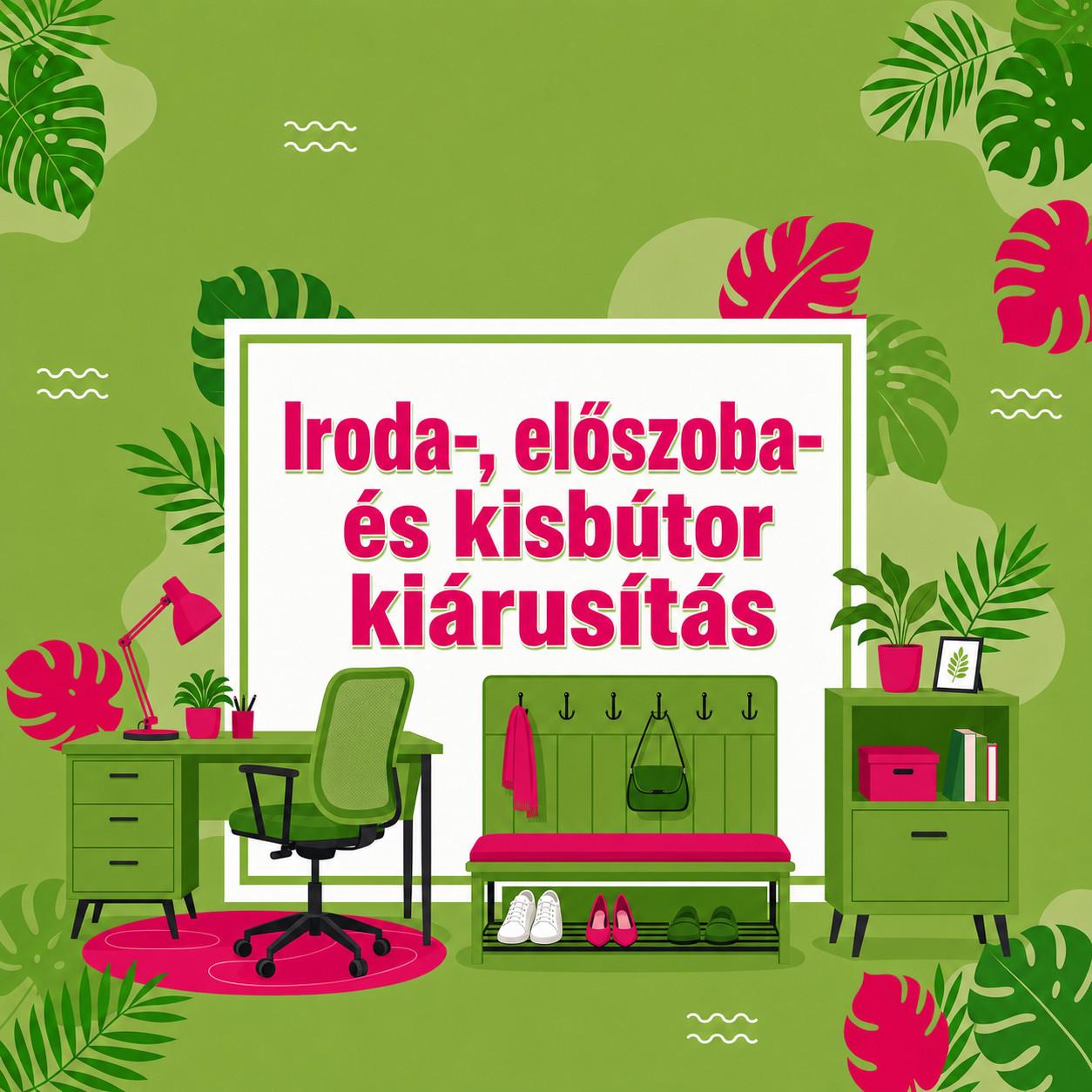 Iroda-, előszoba- és kisbútor kiárusítás