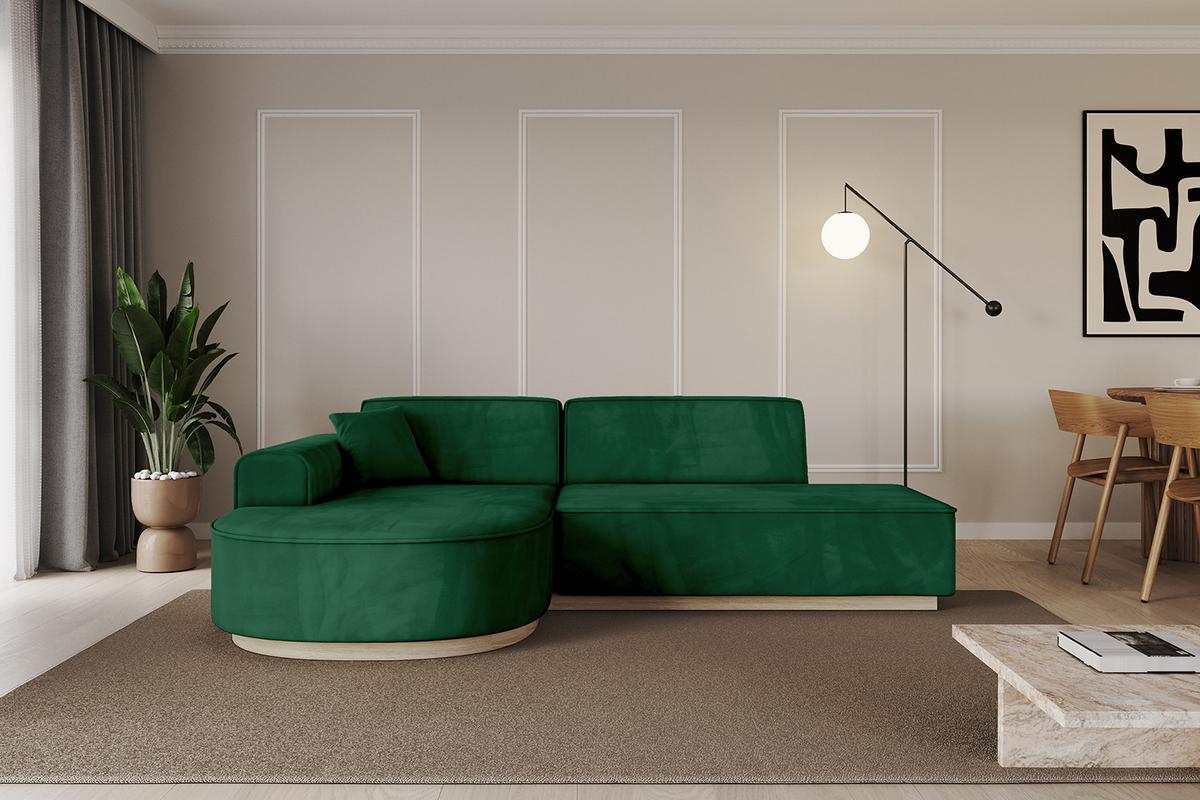 ECKSOFA Ottomane Links ARRIO-L1 - 243x171x83 cm Braun - Braun, Holzwerkstoff/Textil (243/171cm) - ALTDECOR