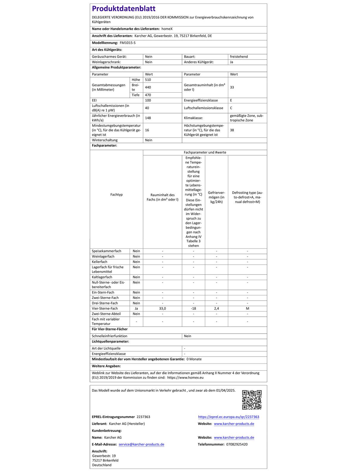 GEFRIERSCHRANK, Mini - 33L Nutzinhalt, 4-Sterne Gefrieren, freistehend, klein, mit Temperaturregelung, FM1015-S silber - Silberfarben, Kunststoff/Metall (44/51/47cm) - homeX