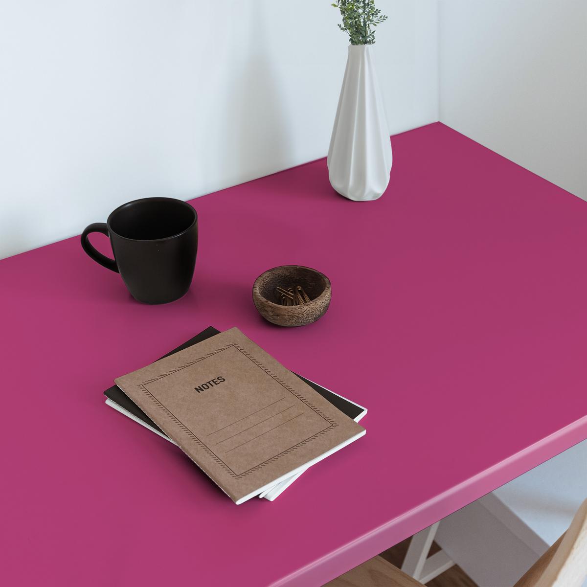 MÖBLAUFKLEBER 100x50 cm dunkelrosa - Beige, Kunststoff (50/0.1/100cm) - Wallfluent