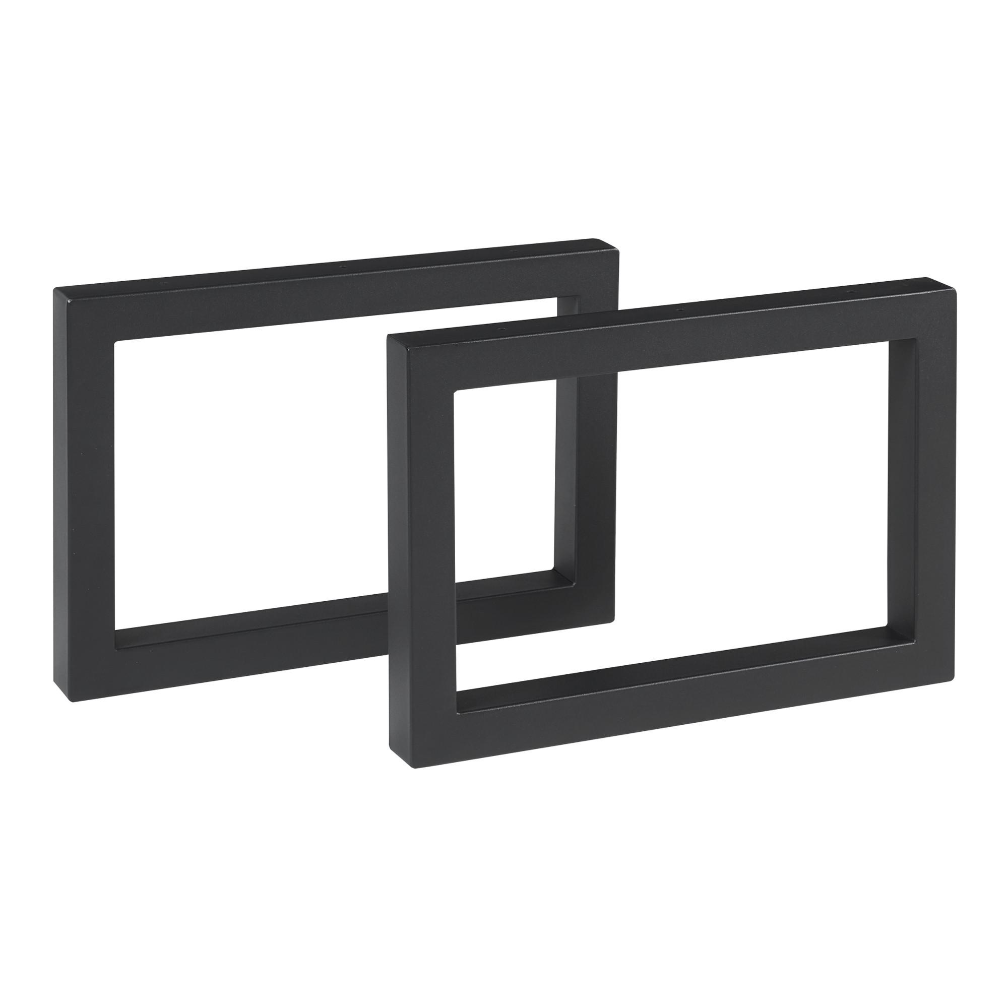 TISCHGESTELL-SET 2 TLG. Lunderskov - Schwarz, Metall (50/35/5cm) - [en.casa]