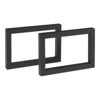 TISCHGESTELL-SET 2 TLG. Lunderskov - Schwarz, Metall (50/35/5cm) - [en.casa]