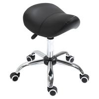 ARBEITSHOCKER Drehstuhl Drehhocker Rollhocker Sattelhocker Hocker Schwarz - Schwarz, Kunststoff (52/61/53cm) - HOMCOM