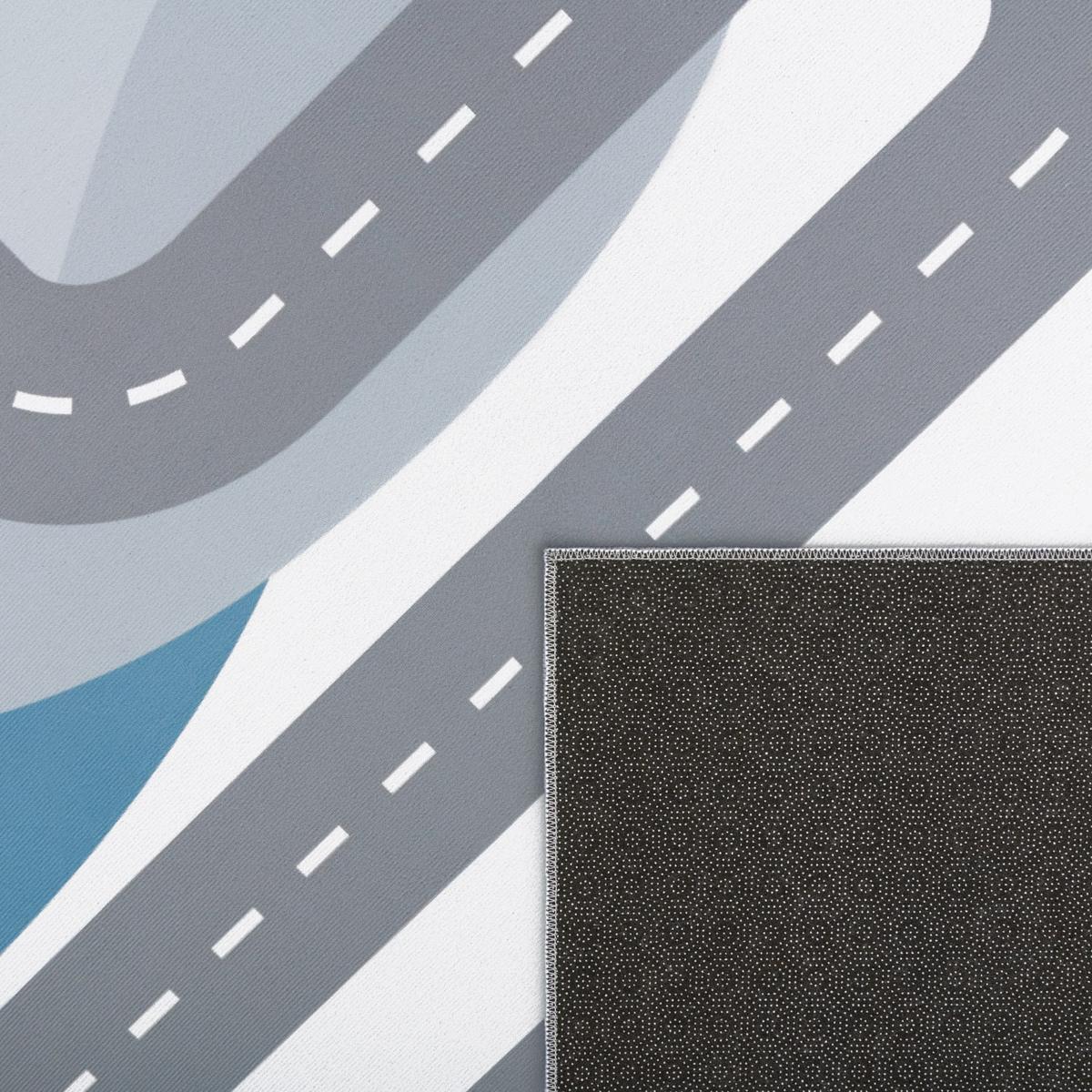 KINDERTEPPICH Waschbar, mit Wald‑Straßen-Motiv, Creme, Ø 200 cm - Creme, Textil (200/200cm) - KADIMA DESIGN