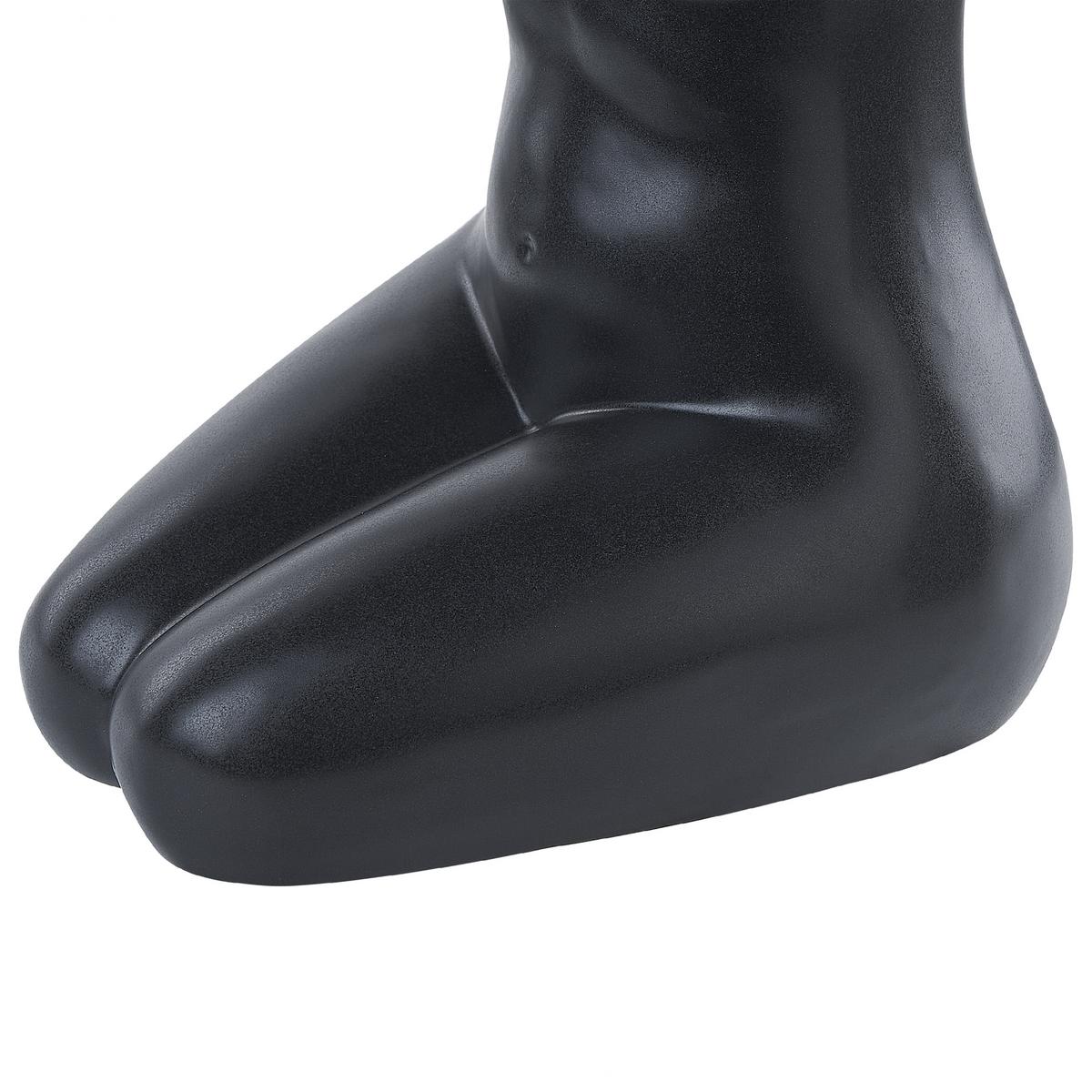 BLUMENVASE Porzellan schwarz Pyrgos - Schwarz, Keramik (22cm) - Beliani