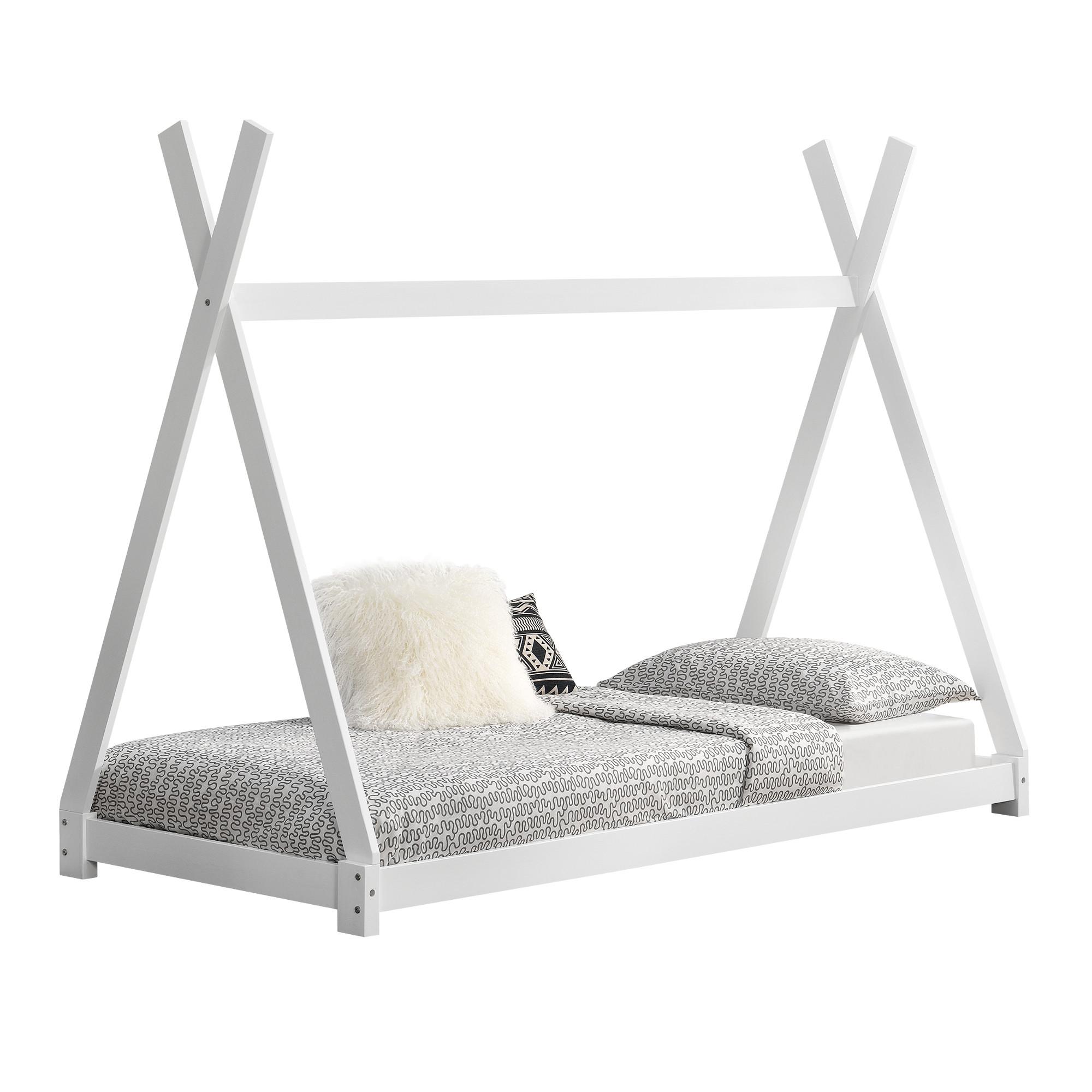 KINDERBETT Onejda - Weiß, Holz (90/200cm) - [en.casa]