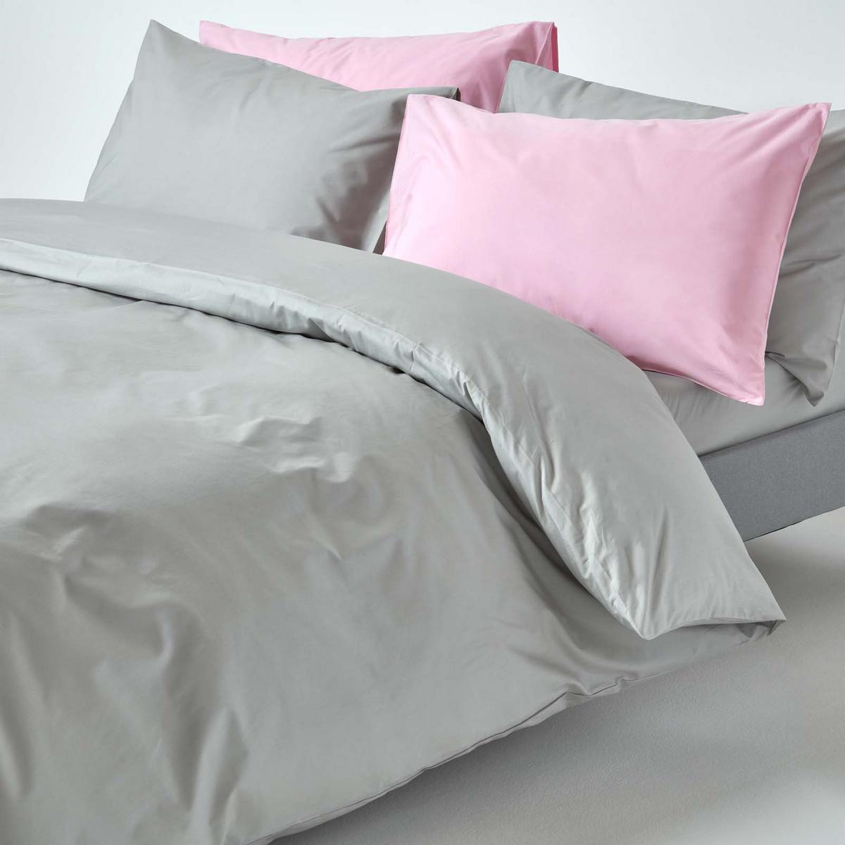 BETTWÄSCHE Perkal Fadendichte 200 - Grau, Textil (260/220cm) - Homescapes