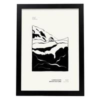 POSTER Abstrakt Pop Art A3 Schwarzer Rahmen - Schwarz, Papier (29.7/5/42cm) - Nacnic