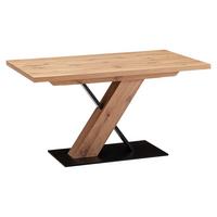 KÜCHENTISCH Datha 138 x 90 x 75 Esstisch Appalachian Oak/Schwarz - Naturfarben, Holz (138/90/75cm) - 58aufmkessel