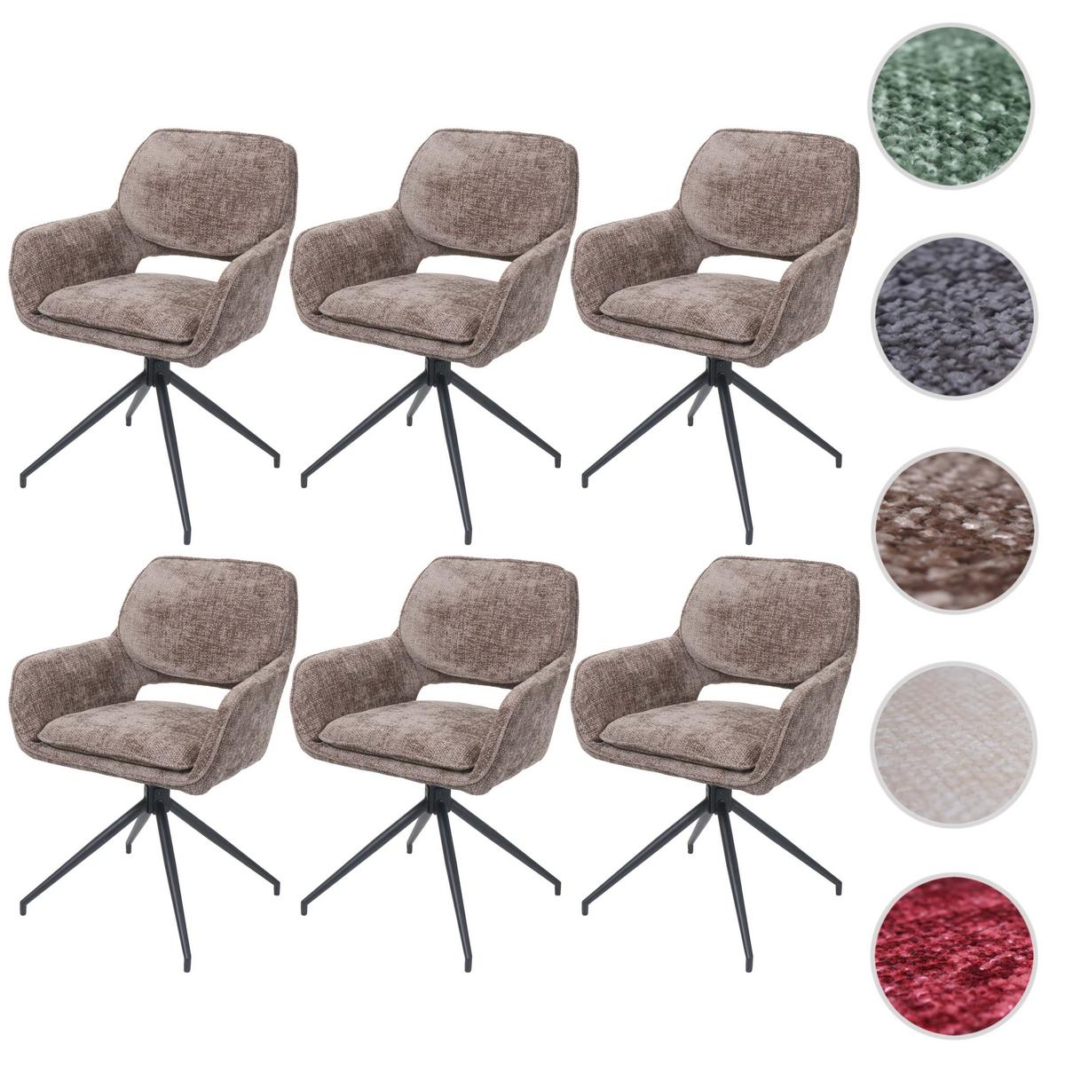 ESSZIMMERSTUHL Braun 6er-Set - Braun, Textil (57/86/61cm) - MCW