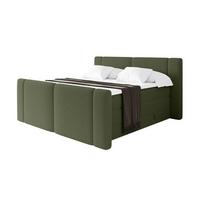 BOXSPRINGBETT mit Matratze H3/H4 - EVON KING Zanozek - 180x200 cm Grün - Jadegrün, Holzwerkstoff (180/200cm) - ALTDECOR