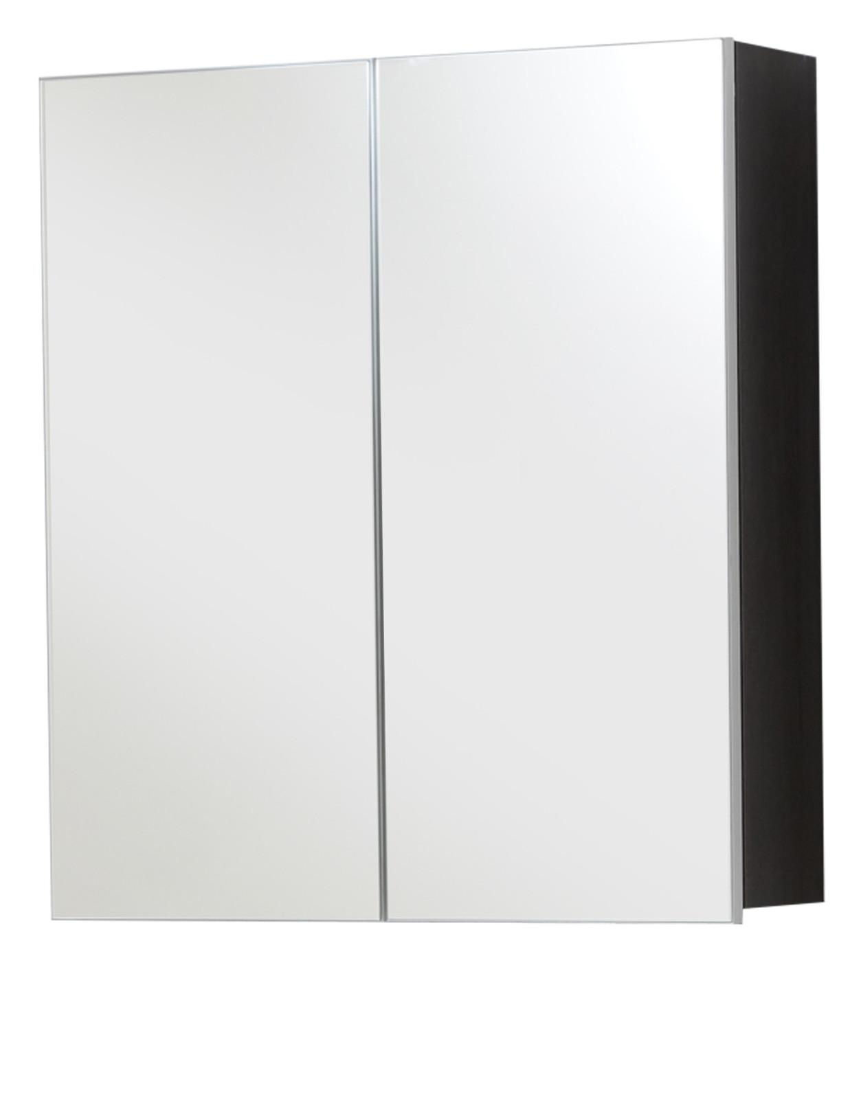 SPIEGELSCHRANK grau Rauchsilber, Badschrank 2-türig 60 x 67 cm - Grau, Glas/Holzwerkstoff (60/67/18cm) - Top.Furn