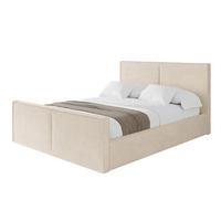POLSTERBETT mit Bettkasten, Fußteil und Lattenrost, Boxbett ohne Matratze - VANTO-Z 180x200 Beige - Creme, Holzwerkstoff/Textil (180/200cm) - ALTDECOR