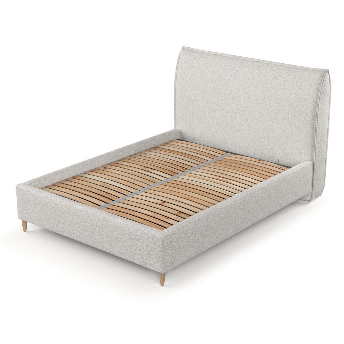 POLSTERBETT Mira 120/200 cm Hellbeige im Riva Stoff - Beige/Naturfarben, Holz/Holzwerkstoff (120/200cm) - AltaBeds