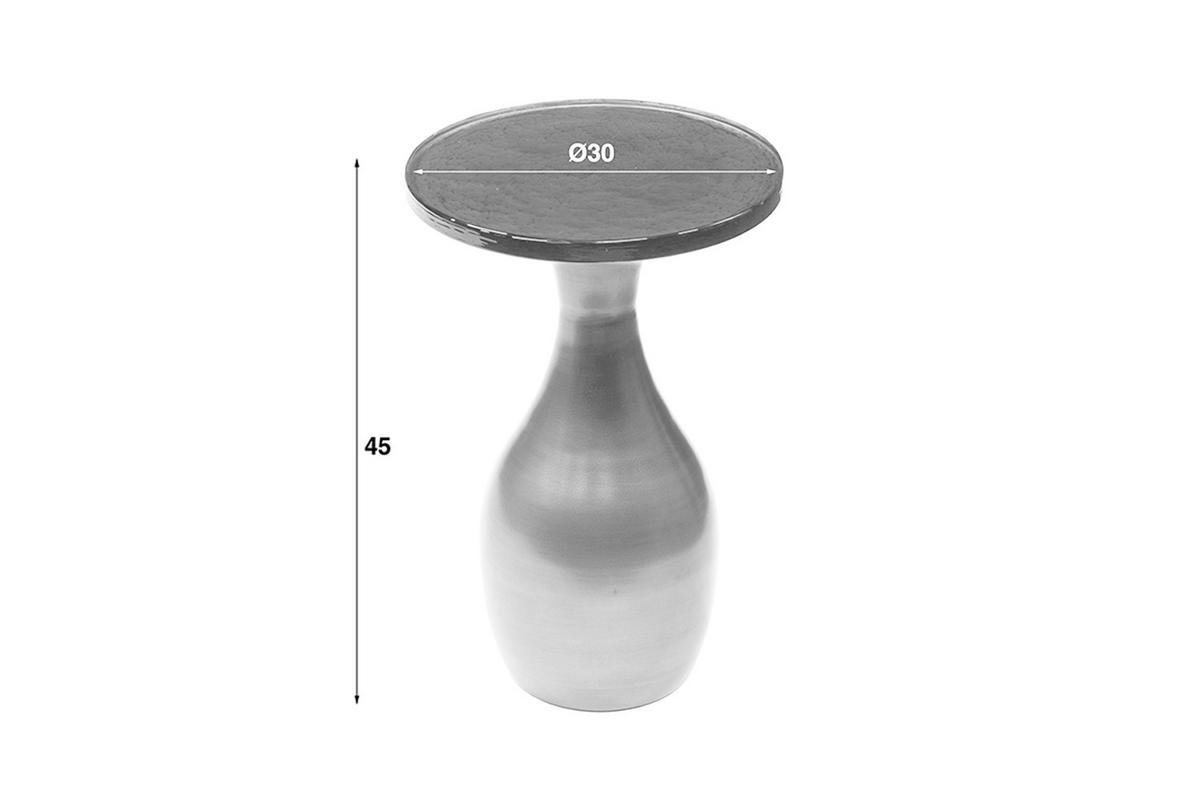 BEISTELLTISCH MOKKA Braun Glas - Braun/Kupferfarben, Glas/Metall (30/30/45cm) - KAWOLA