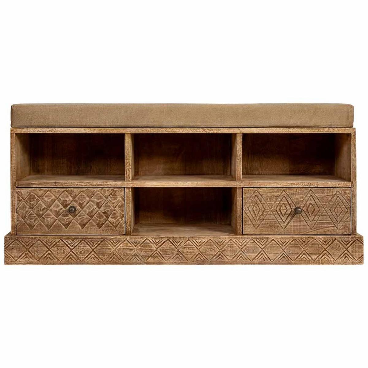 BANK aus Holz, 104x33x48cm - Naturfarben, Holz (104/48/33cm) - Wanderlust