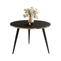 COUCHTISCH SOLEIL rund, Schwarz Matt - Schwarz, Holzwerkstoff (70/70/47cm) - Lookway
