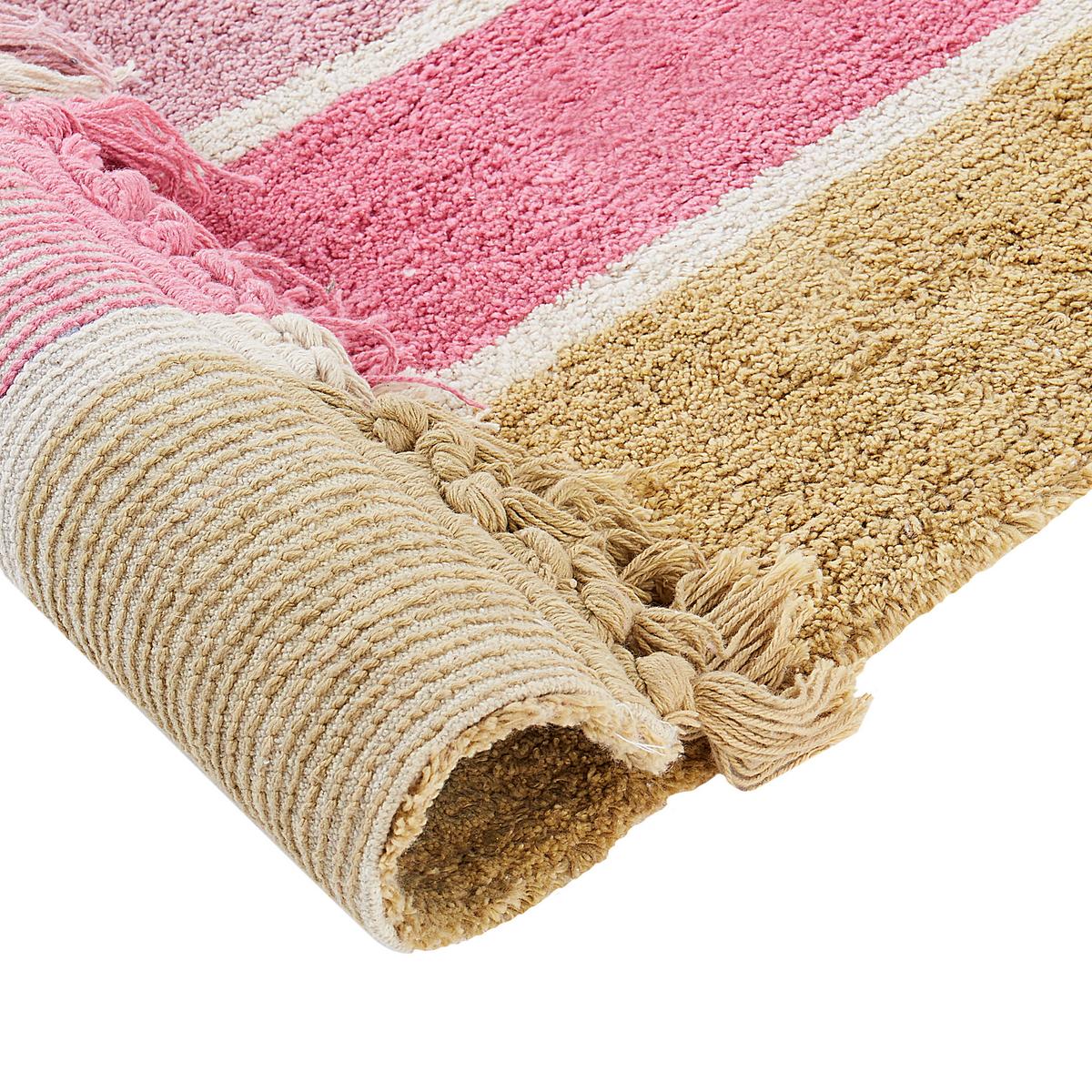 KINDERTEPPICH Rosa 140/200 cm Baumwolle Tatarli - Beige, Textil (140/200cm) - Beliani
