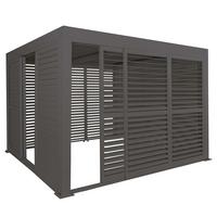 PERGOLA MIT SCHIEBETÜR Anthrazit - Anthrazit, Metall (300/220/300cm) - MCW