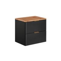 WASCHTISCHUNTERSCHRANK 60.6cm Adriel Schwarz - Schwarz, Holzwerkstoff (60.6/59/46cm) - Petits-meubles