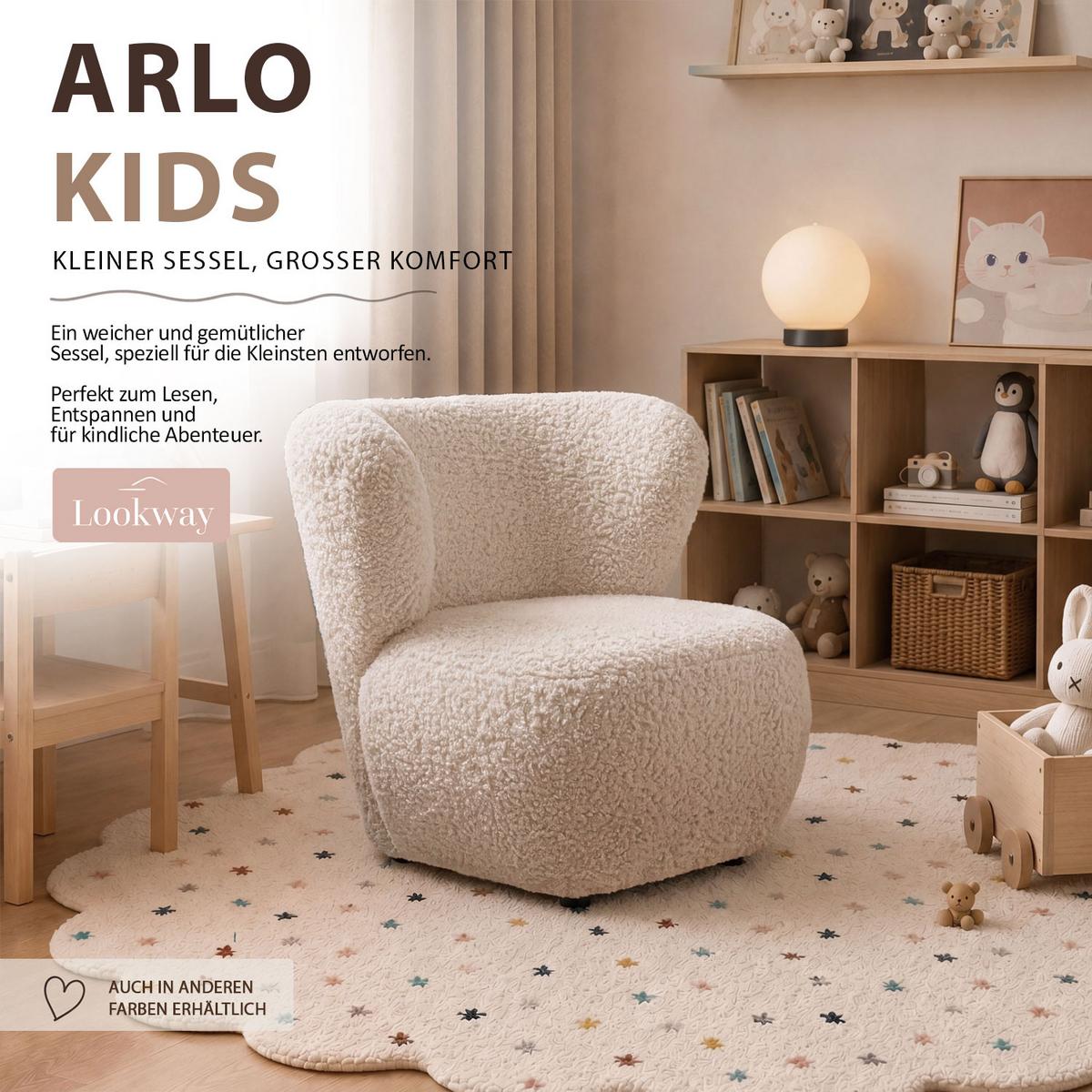 KINDERSESSEL ARLO KIDS Rolf 3 - Rosa, Textil (85/74/58cm) - Lookway