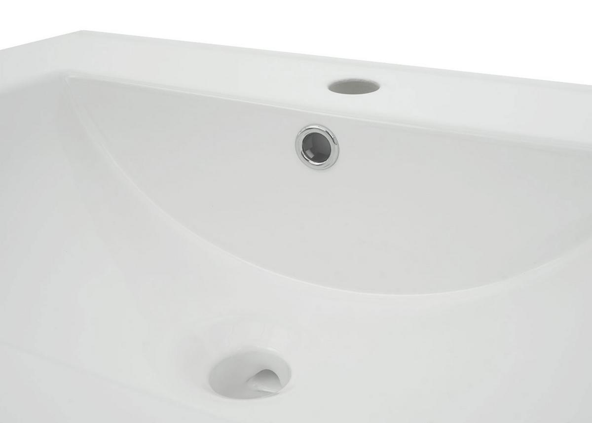 WASCHBECKEN eckig Weiß - Weiß, Keramik (92/17/46cm) - MCW